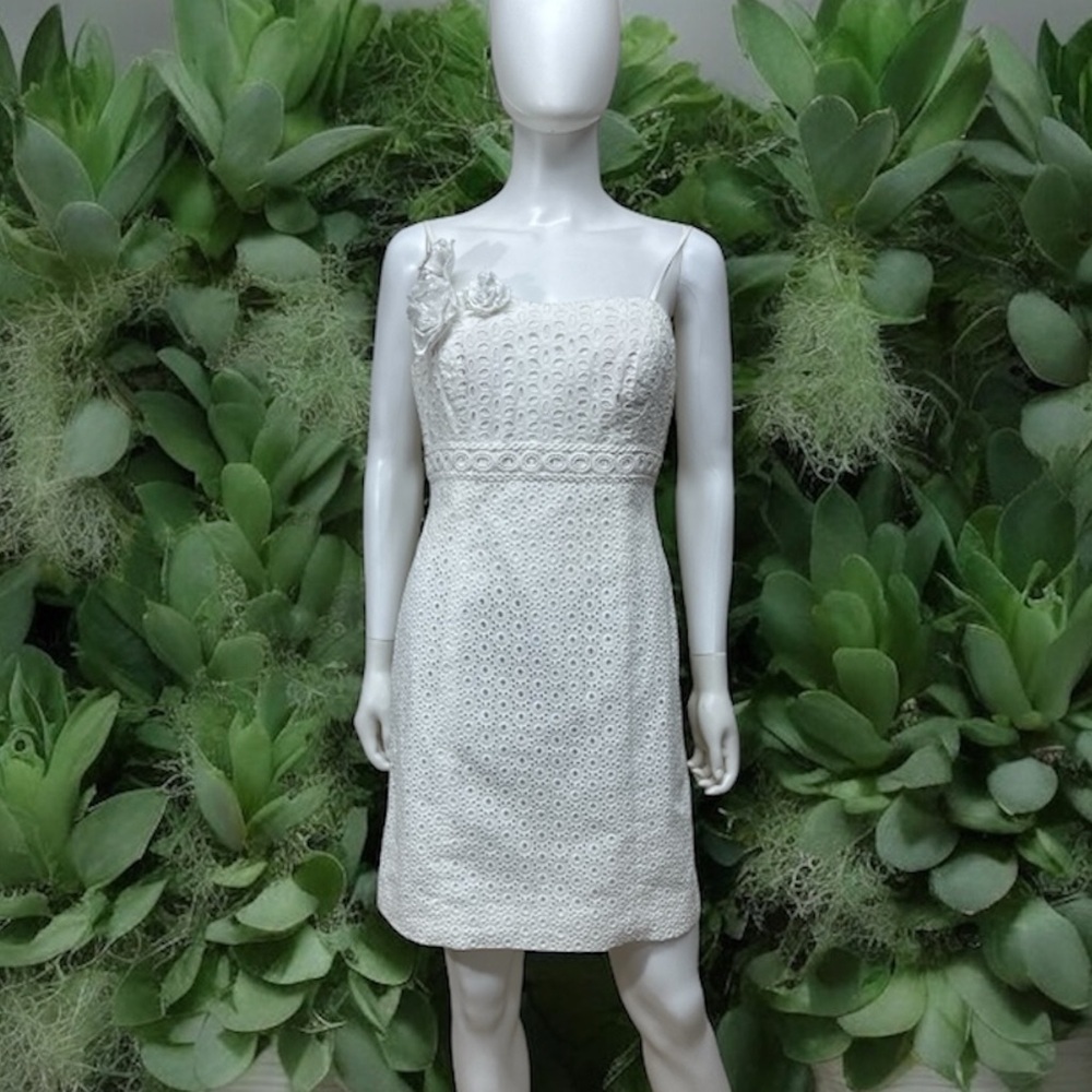 Lilly Pulitzer Liz Dress in Resort White Bubble Eyelet NWT [11064]
